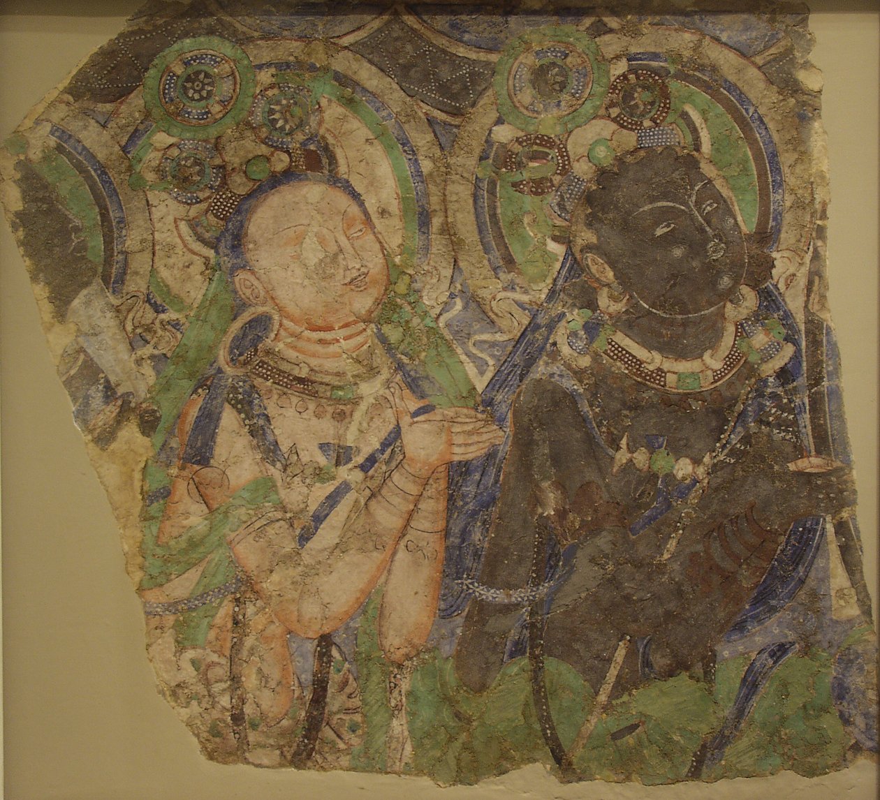 Dva zbožňující bódhisattvové, 4.-6. století. od Unbekannt
