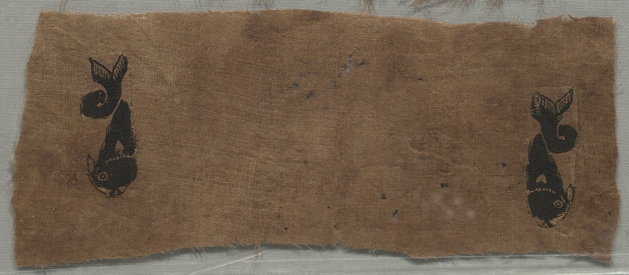 Dva fragmenty z opony: Delfíni, 400-500. od Unbekannt