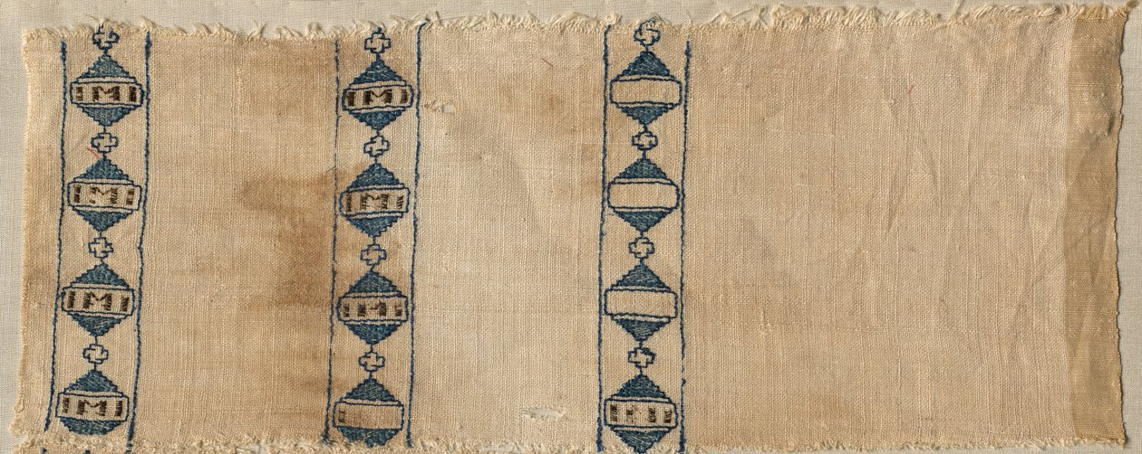 Dva fragmenty šátku nebo čelenky, 1300s. od Unbekannt