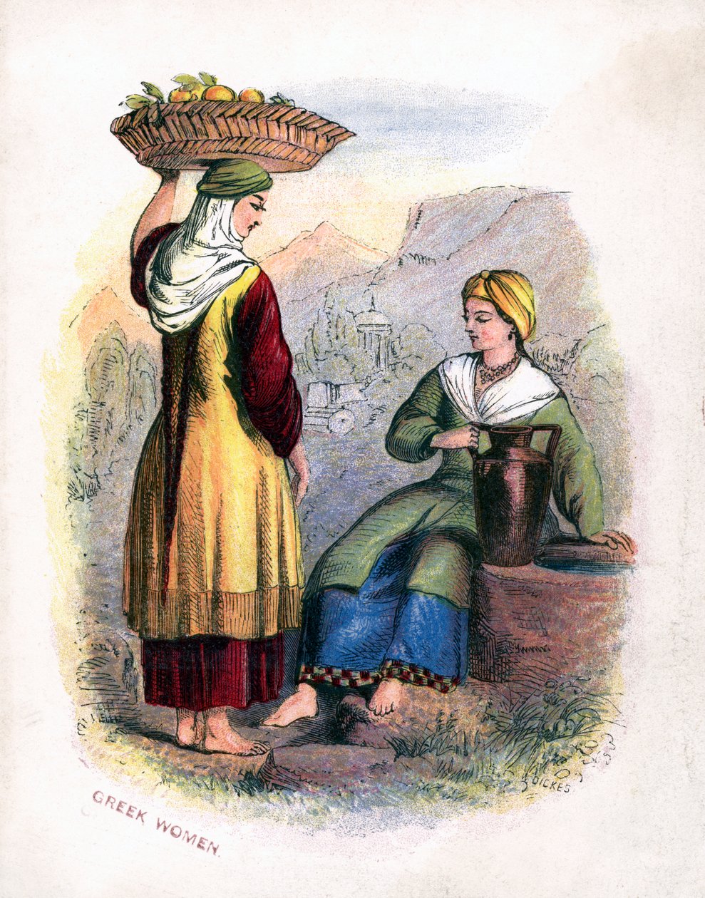 Dvě řecké ženy, c1809 od Unbekannt