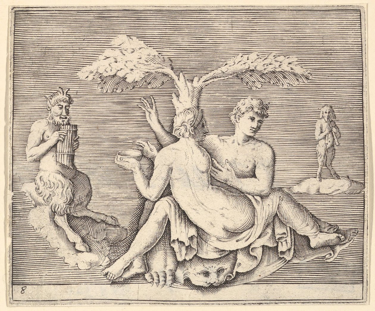 Two Lovers with Pan, publikoval ca. 1599-1622. od Unbekannt