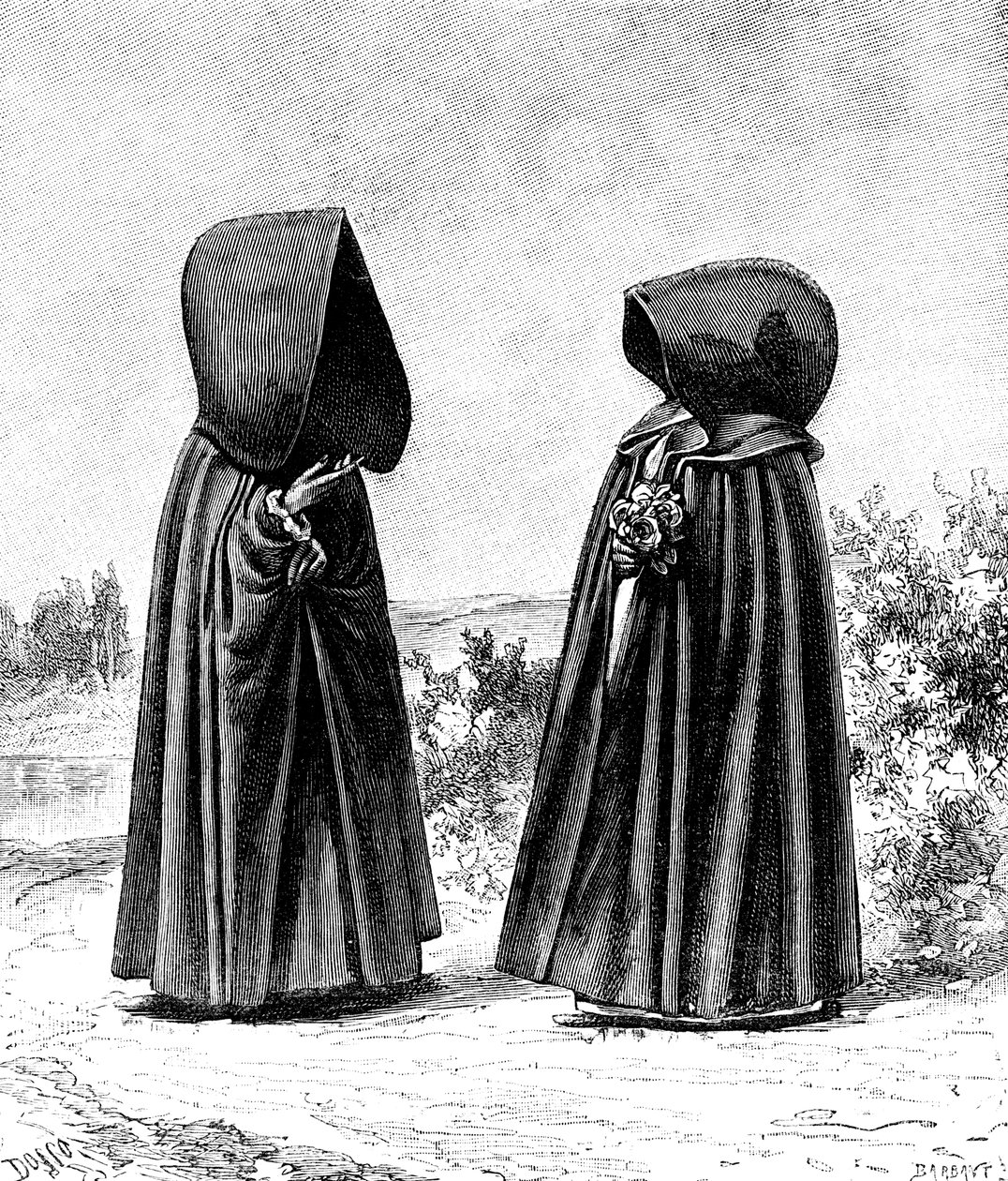 Dvě ženy v kápích z portugalského Faialu a španělského San Miguelu, 1900 od Unbekannt