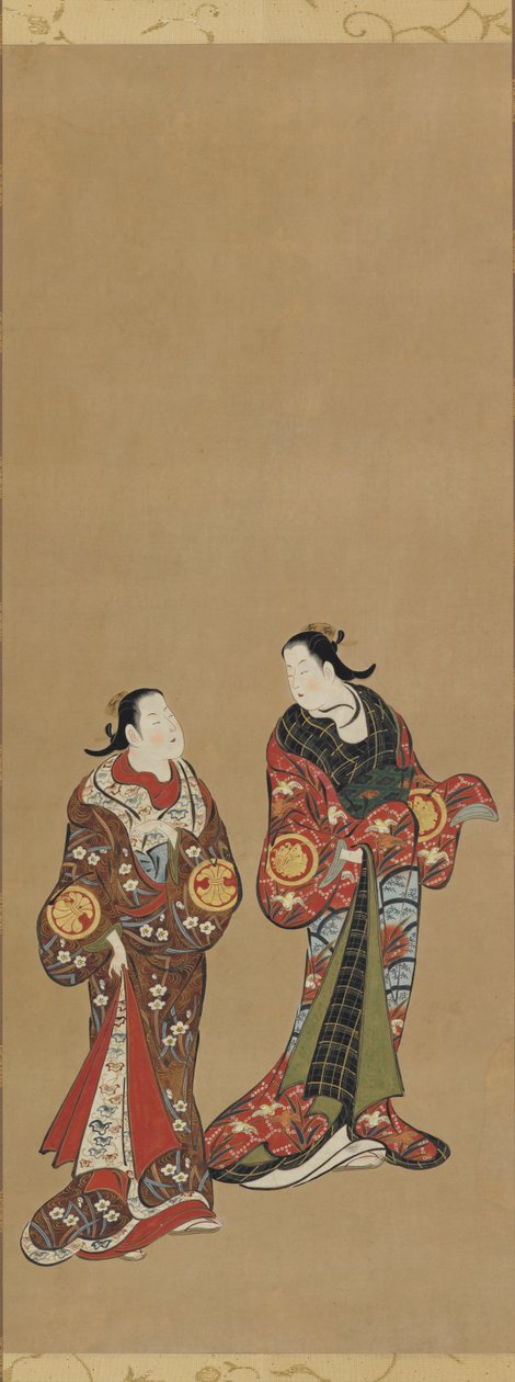 Dvě vysoké ženy v tmavých róbách, období Edo, 1615-1868. od Unbekannt