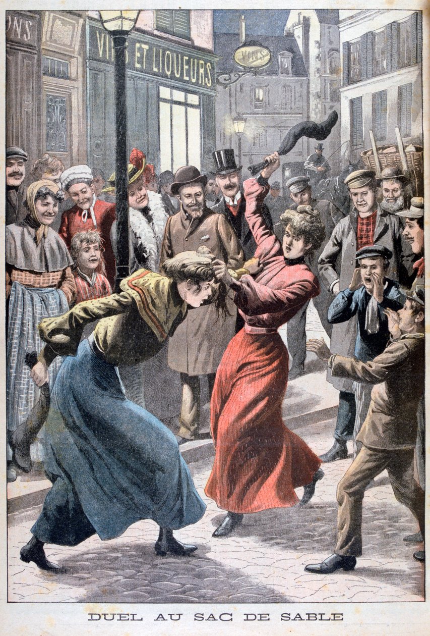 Dvě ženy bojující s pytli s pískem, 1903 od Unbekannt
