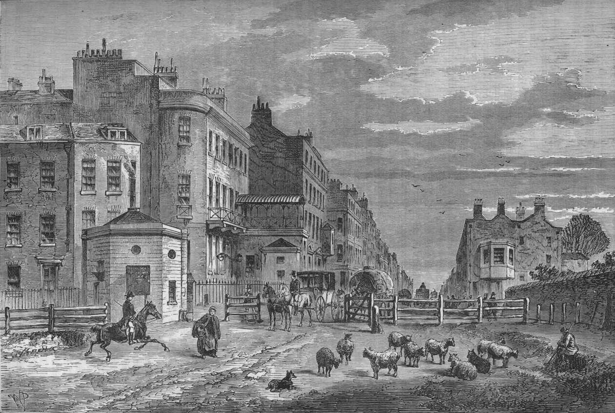 Tyburn Turnpike, Westminster, Londýn, 1820 1878 od Unbekannt