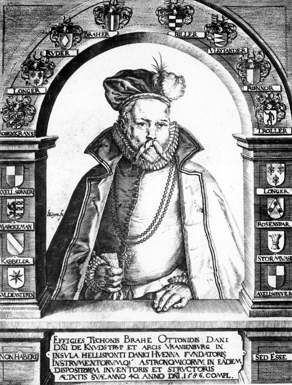 Tycho Brahe, dánský astronom, c1586 od Unbekannt