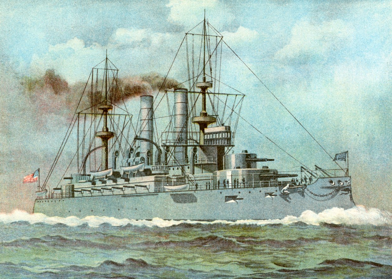 USS Kearsarge , americká bitevní loď, 1898 od Unbekannt