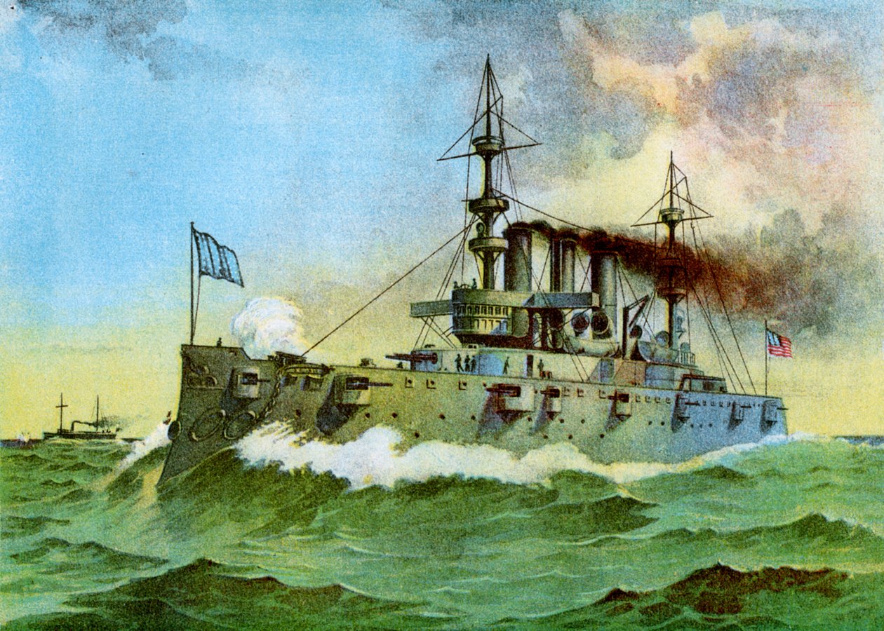 USS New York , americký obrněný křižník, 1898 od Unbekannt