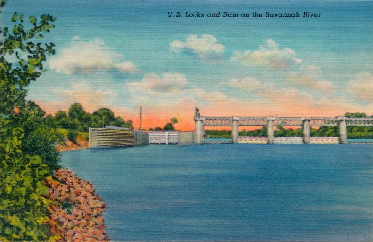 US Locks and Dam na řece Savannah, 1943 od Unbekannt