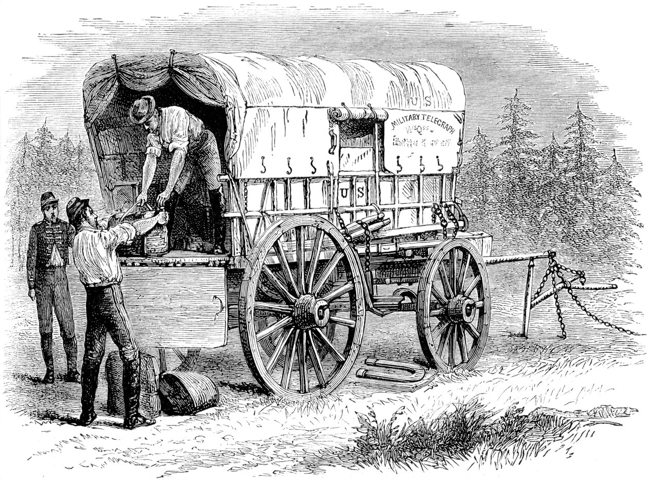 Americký vojenský telegrafní vůz, Americká občanská válka, 1861-1865 c1880 od Unbekannt