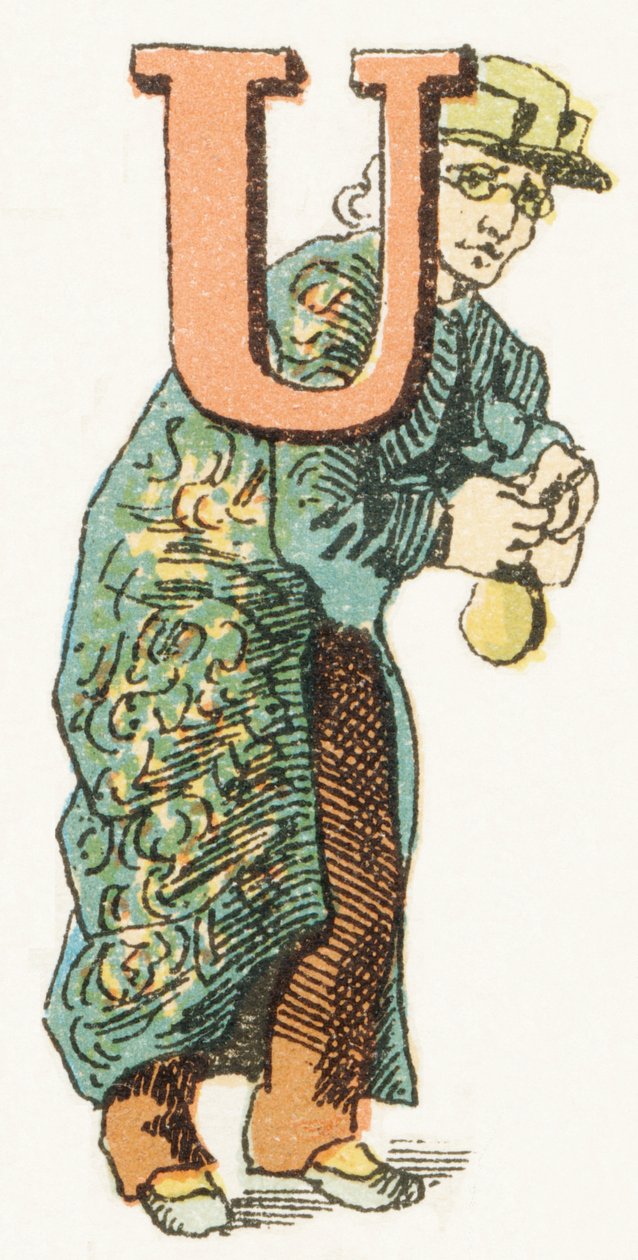 U - Lichvář - Childish Alphabet, Editions Gordinne 1920 (rytina) od Unbekannt