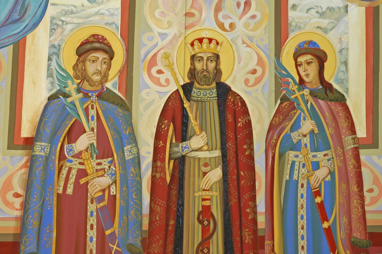 Ukrajina, Kyjev, pravoslavný klášter sv. Michala (orig1108, rekonst. 2001), vnější freska od Unbekannt