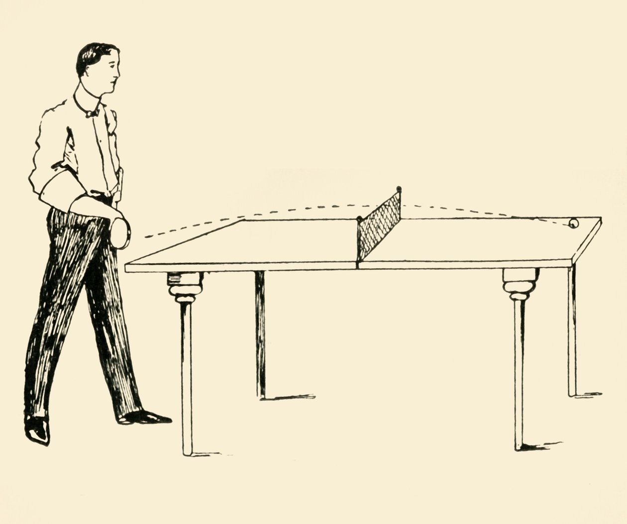 Underhand forehand Drive, 1902. od Unbekannt