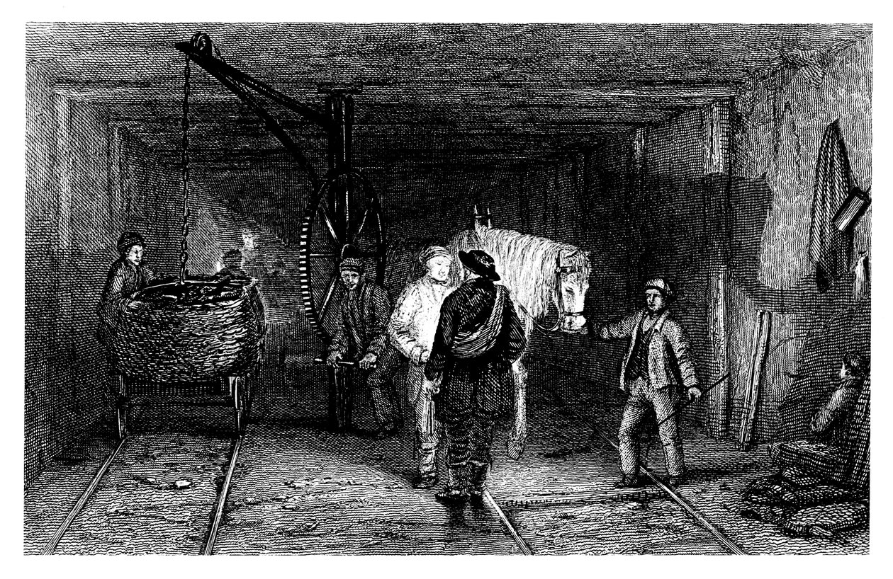 Podzemní scéna v uhelném dole, 1860 od Unbekannt