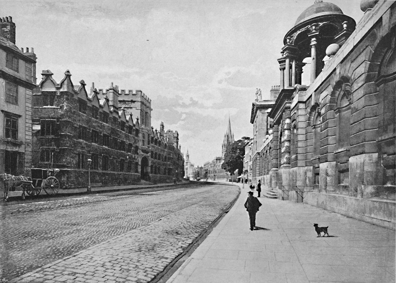 University College z High Street, Oxford, c1896 od Unbekannt