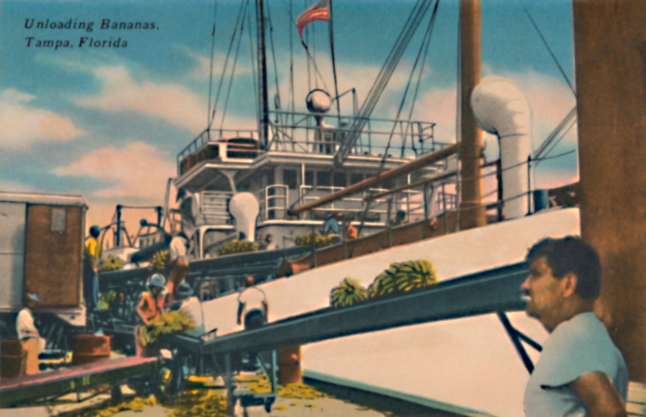 Vykládání banánů, Tampa, Florida, c1940 od Unbekannt