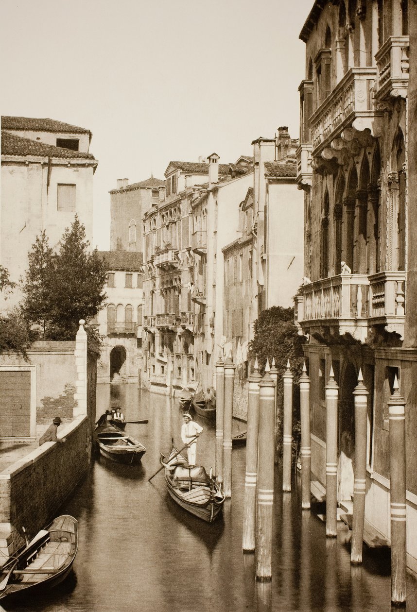Bez názvu II 41, c. 1890. [Gondola na kanálu, Benátky]. od Unbekannt