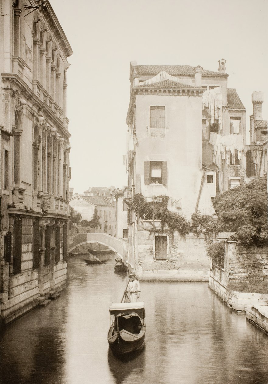 Bez názvu II 8, c. 1890. [Gondola na kanálu, Benátky]. od Unbekannt