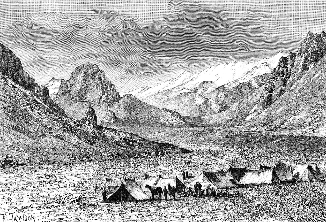 Horní údolí Kara-Kash, c1890 od Unbekannt
