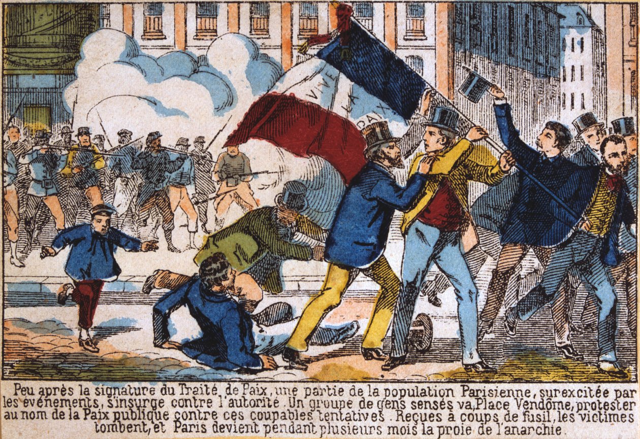 Povstání vedoucí k založení Pařížské komuny, 1871. od Unbekannt