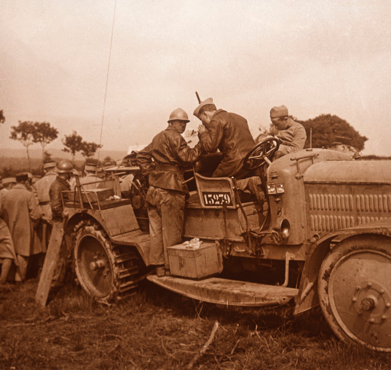Použití navijáku pro balon, Somme, severní Francie, c1914-c1918. od Unbekannt