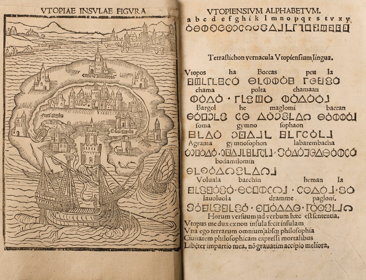 Utopie od Thomase More, 1516 od Unbekannt