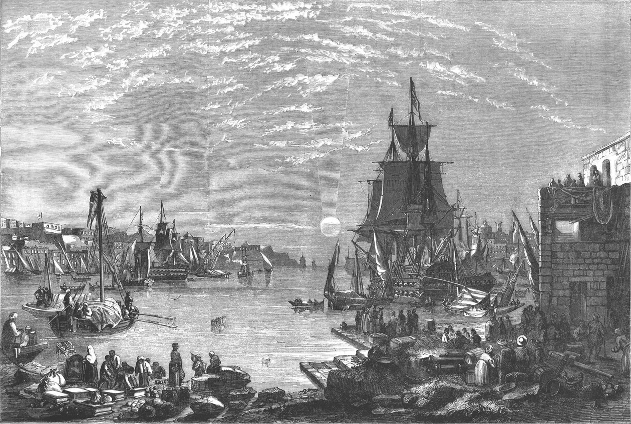 Valetta Harbour, Malta, c1856 od Unbekannt