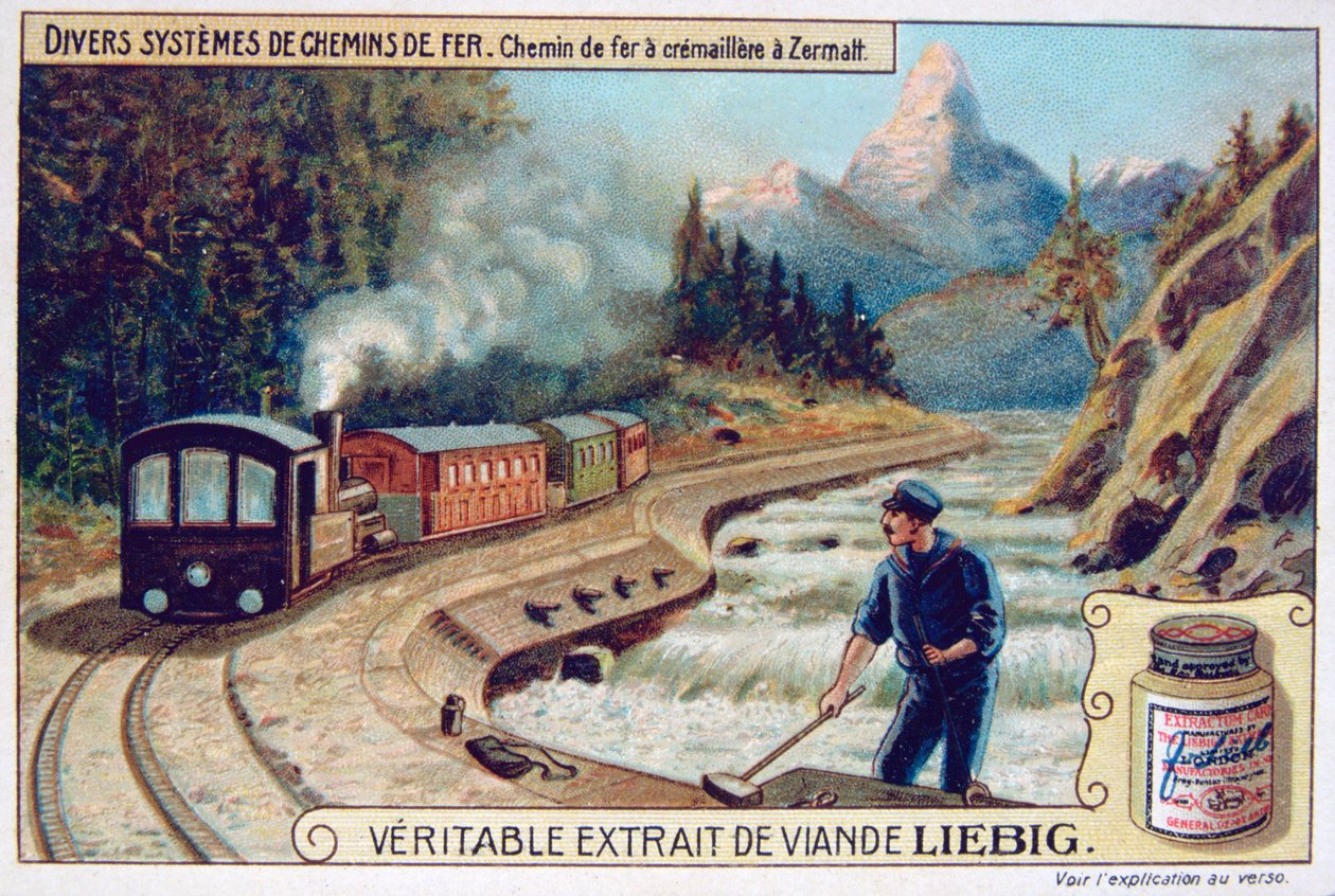 Různé systémy železnic, Zermatt, Švýcarsko, c1900 od Unbekannt