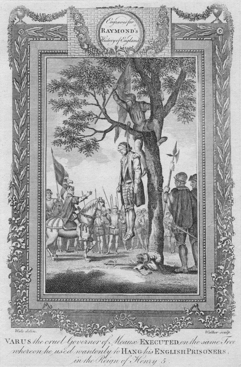 Varus, krutý guvernér Meaux popraven, 1787 od Unbekannt