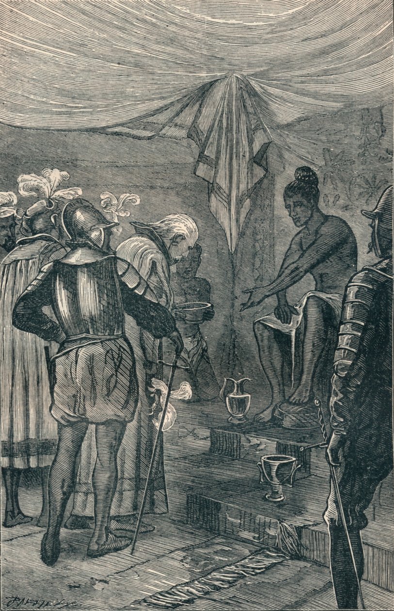 Vasco da Gama navštěvuje krále, 1904 od Unbekannt