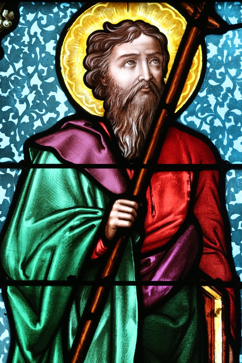 Kostel Vault de Lugny. Vitráž. Svatý apoštol Filip. Francie od Unbekannt