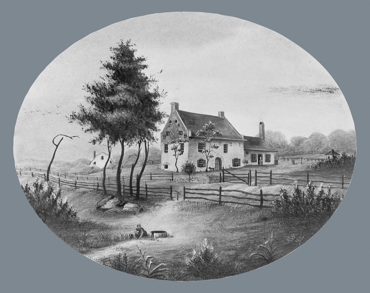 Vechte House v Gowannus, Brooklyn, New York, 1865. od Unbekannt