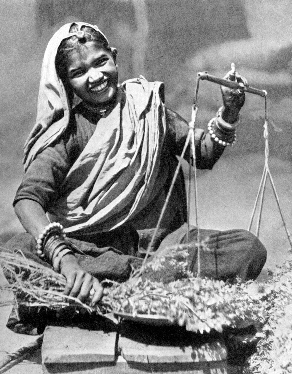 Prodejce zeleniny, Jaipur, Indie, 1936 od Unbekannt