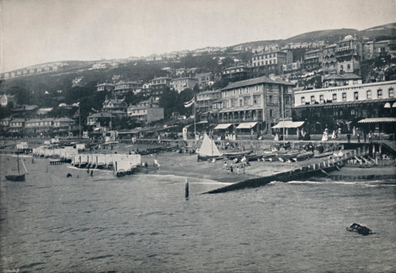 Ventnor - Panorama z moře, 1895 od Unbekannt