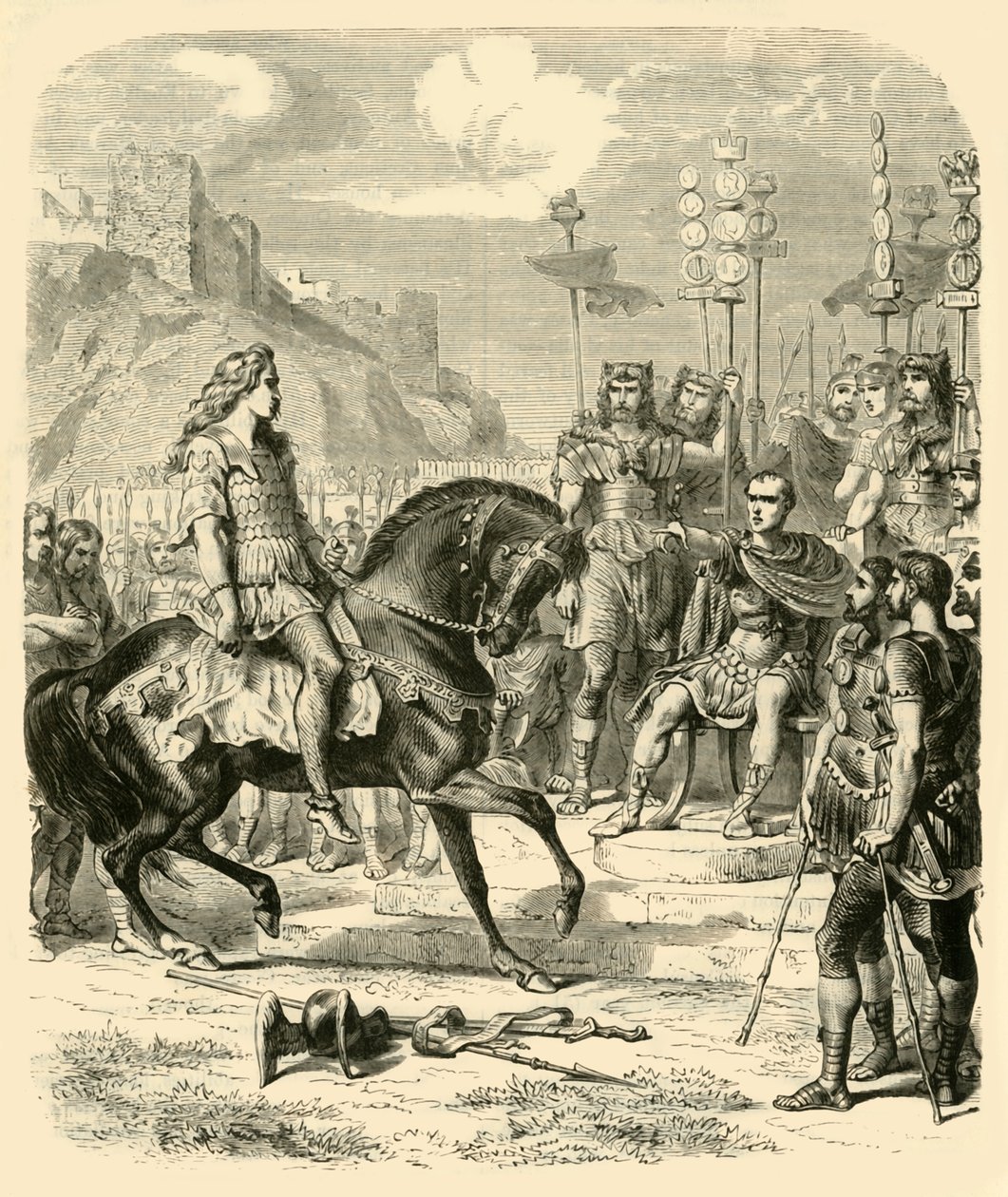 Vercingetorix před Caesarem, 1890. od Unbekannt