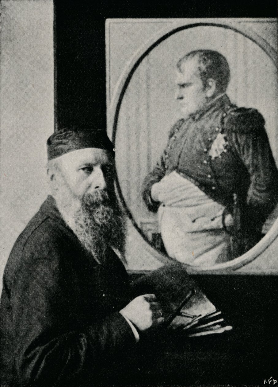 Verestchagin maluje obraz Napoleona, c1890, 1910 od Unbekannt