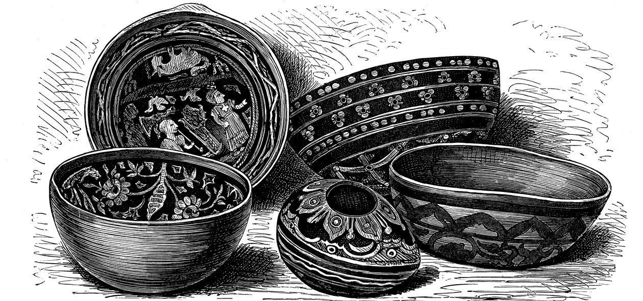 Nádoby z japonské hliněné keramiky z Brazílie, c1890 od Unbekannt