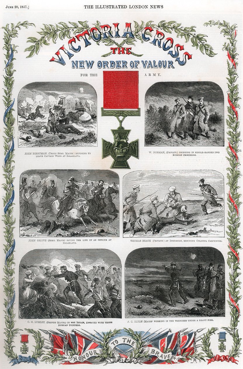Victoria Cross , britské ocenění za statečnost, 1857 od Unbekannt