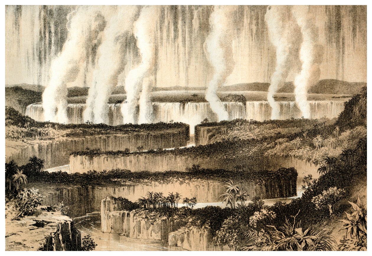 Viktoriiny vodopády v Zambesi, 1883 od Unbekannt
