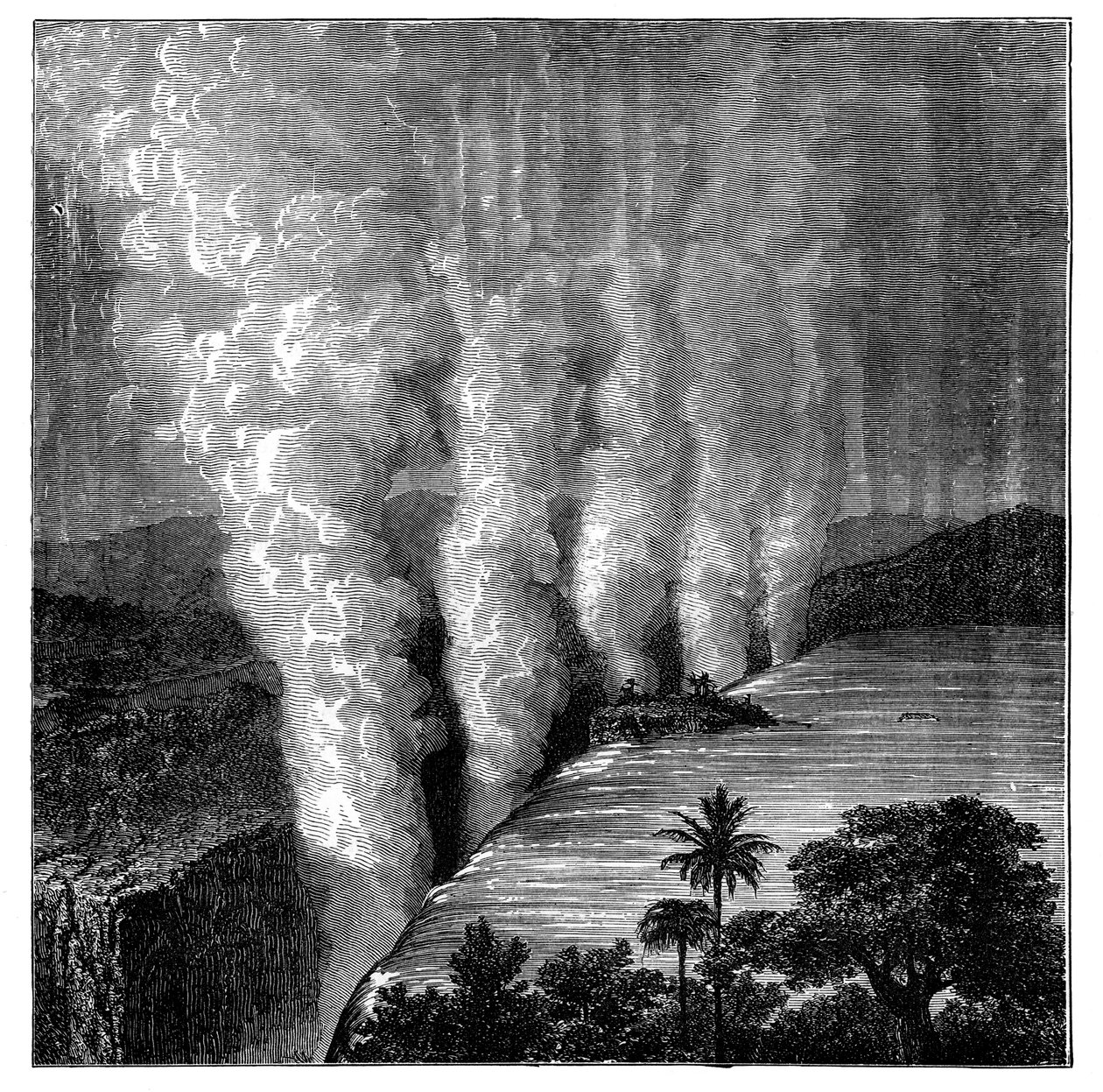 Viktoriiny vodopády na řece Zambezi, Afrika, c1890 od Unbekannt
