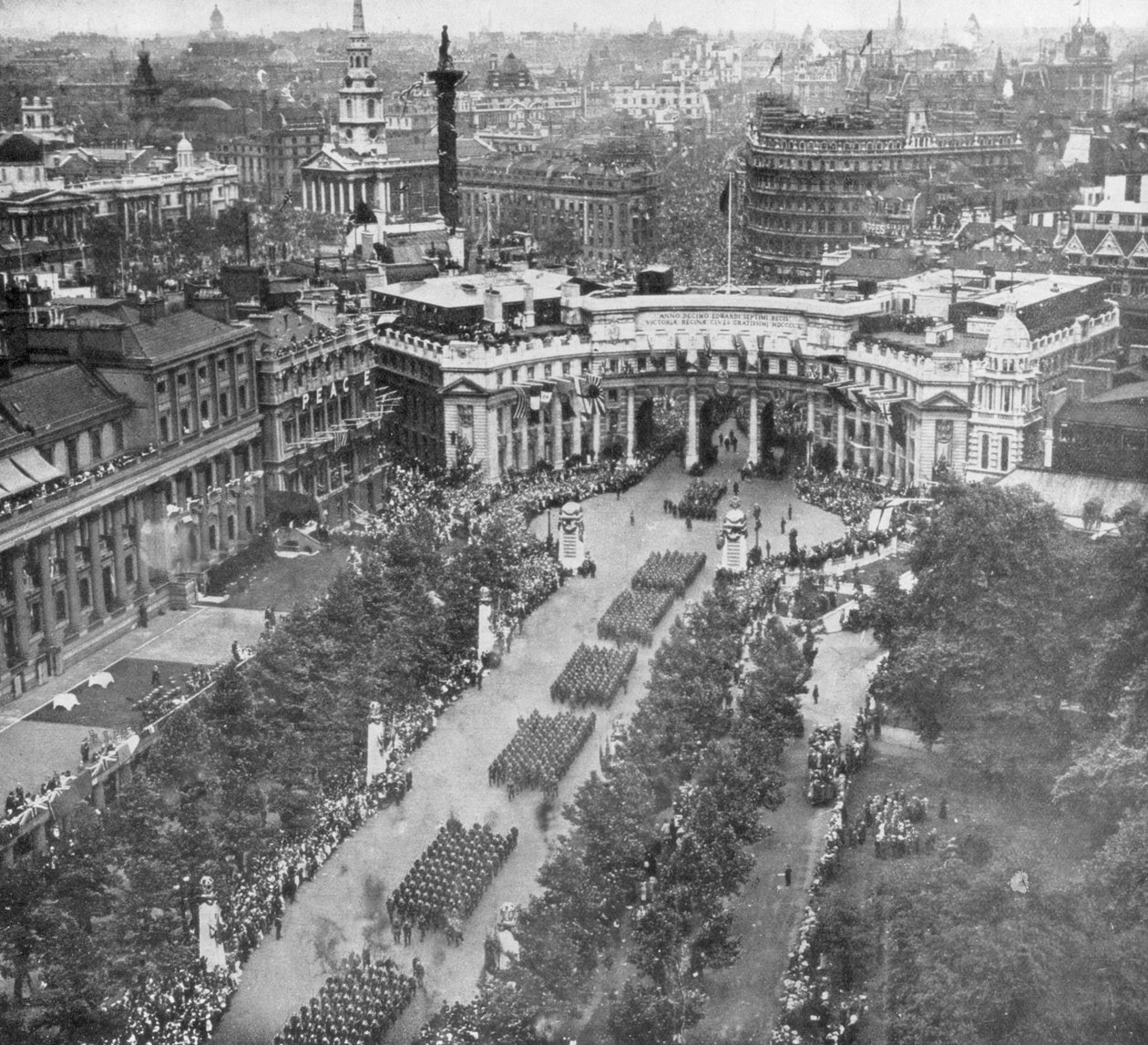 Přehlídka vítězství procházející obloukem admirality a dolů Mall, 19. července 1919, 1926 od Unbekannt