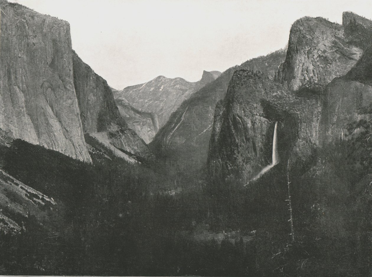 Pohled z Artists Point, Yosemite Valley, USA, 1895. od Unbekannt