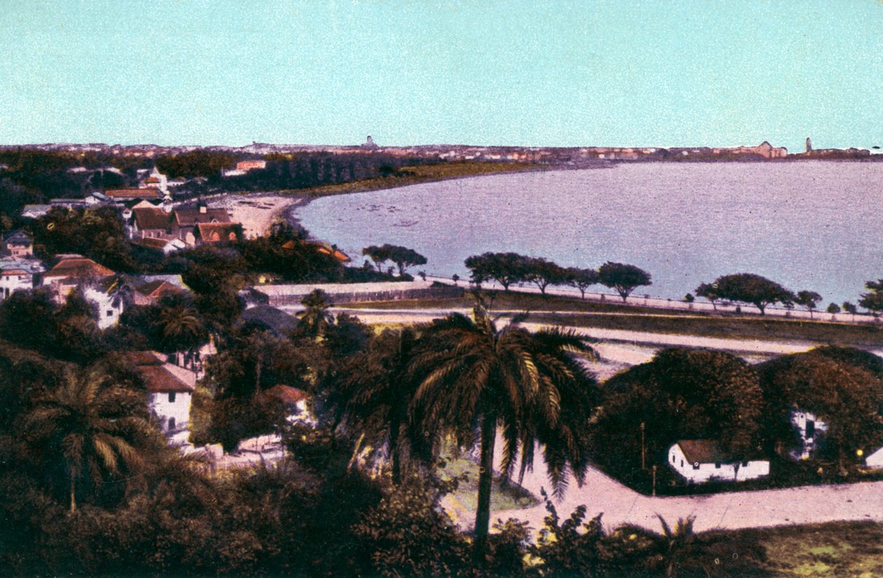 Pohled z Malabar Hill, Bombay, Indie, začátek 20. století od Unbekannt