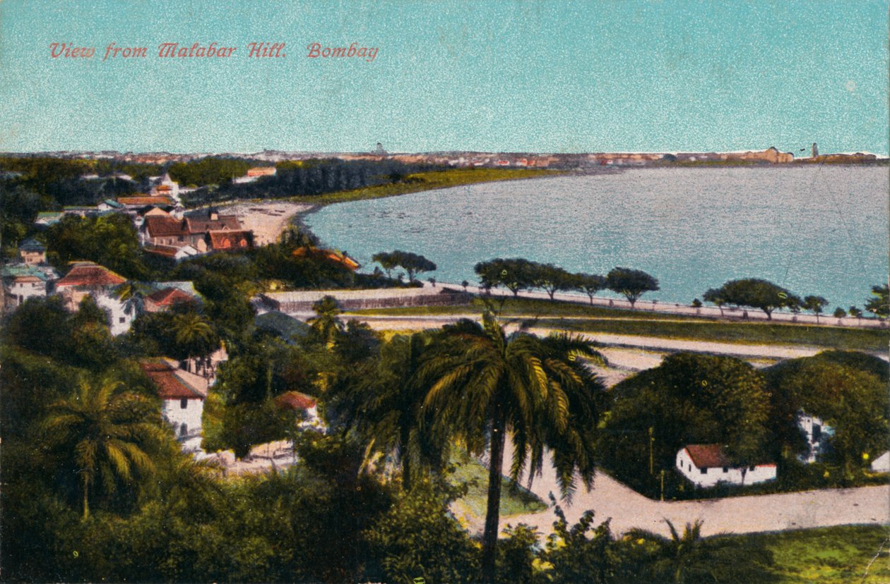 Pohled z Malabar Hill, Bombay, c1920 od Unbekannt
