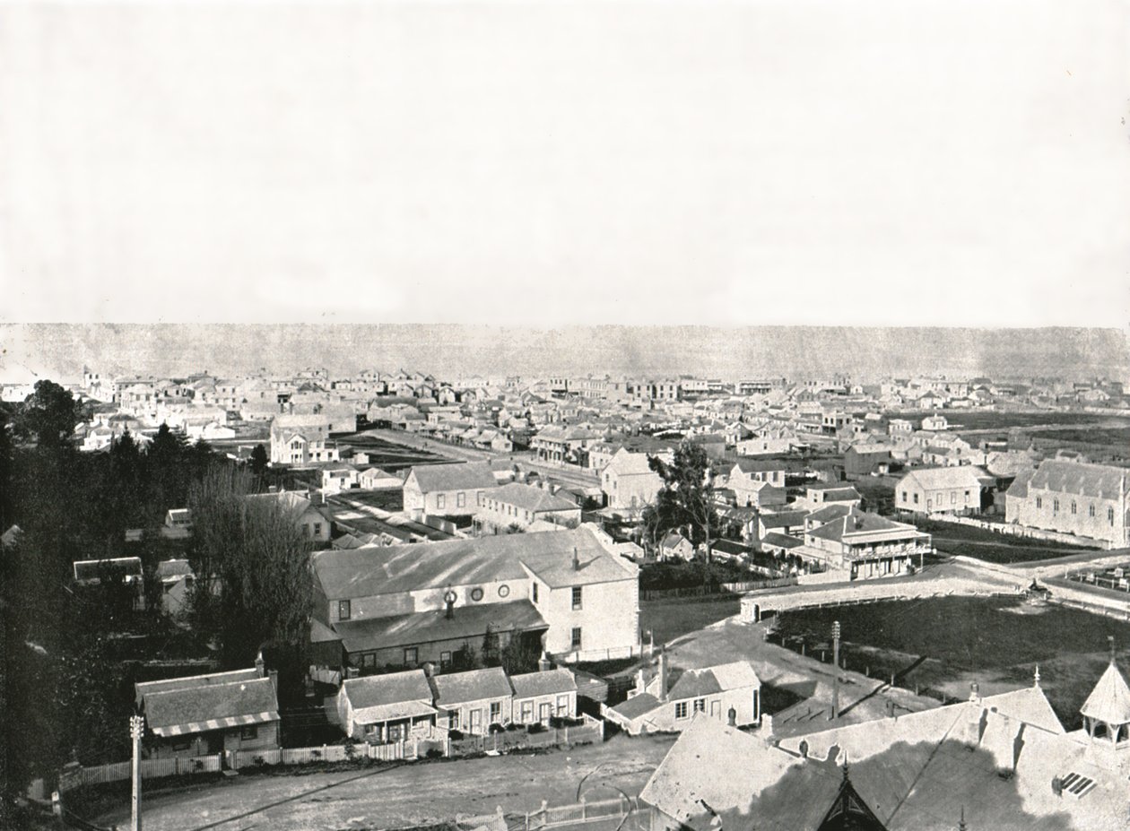 Pohled z Milton Road, Napier, Nový Zéland, 1895. od Unbekannt