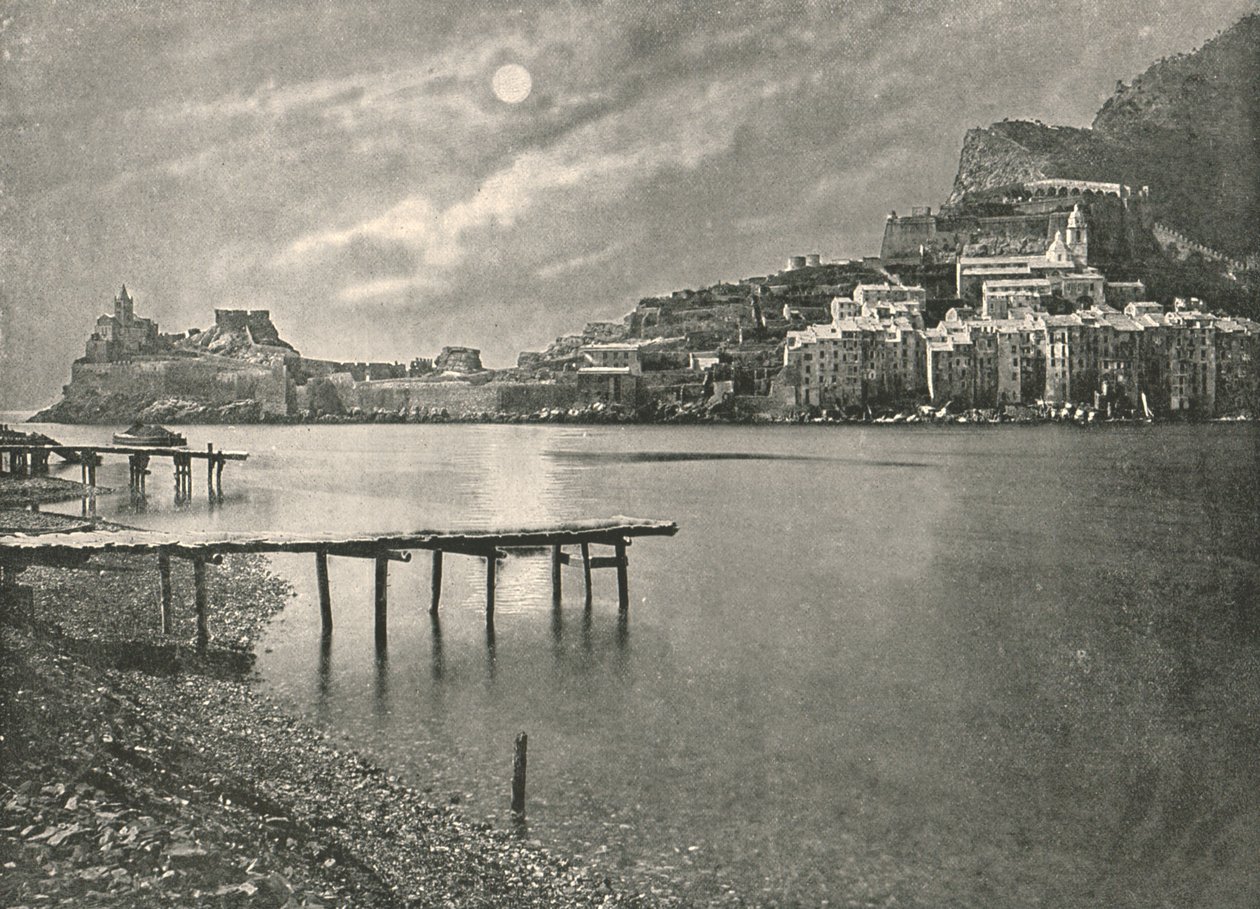 Pohled ze zálivu, La Spezia, Itálie, 1895. od Unbekannt