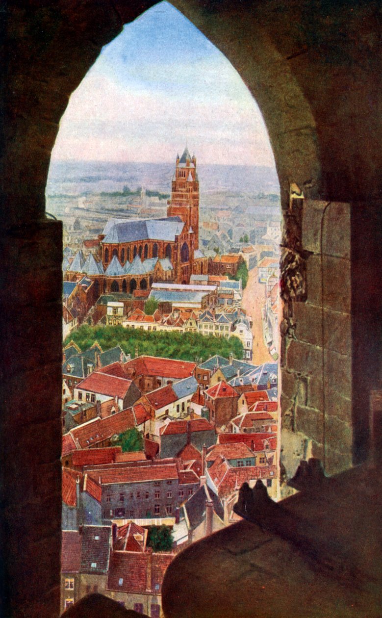 Pohled ze zvonice Bruggy, Belgie, c1924 od Unbekannt