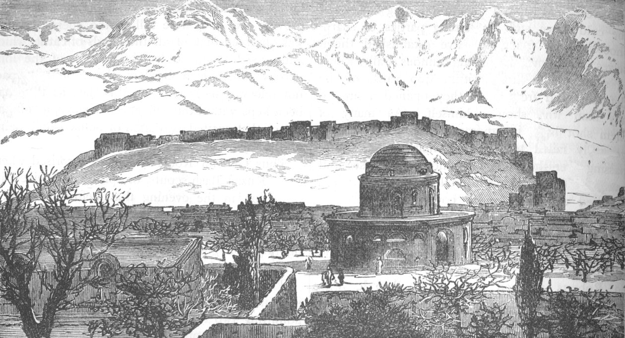 Pohled v Kábulu: The Bala Hissar a část města z Deh Afghan, c1880 od Unbekannt