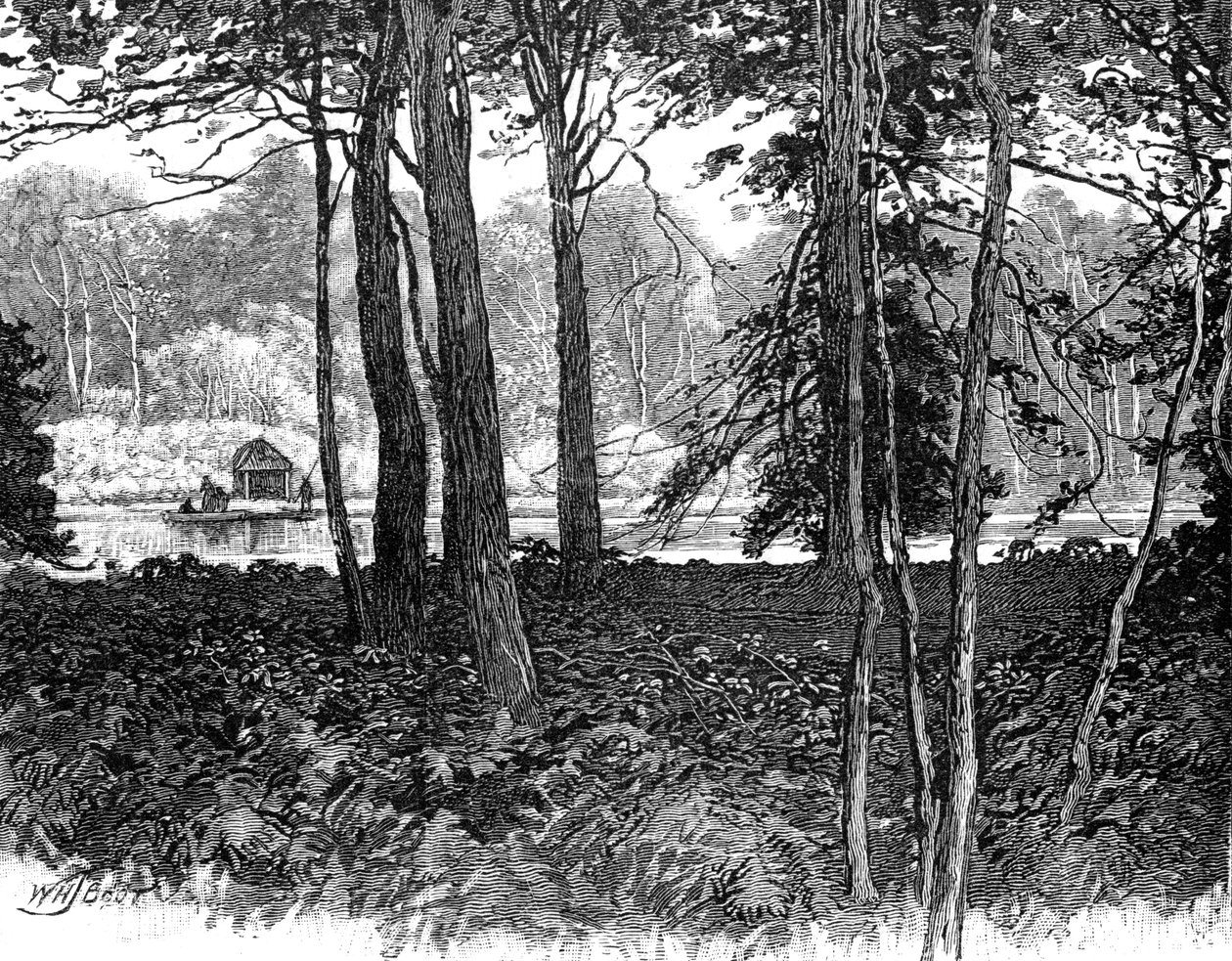 Pohled v Claremont Park, Surrey, 1900 od Unbekannt