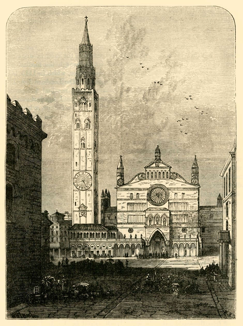 Pohled v Cremoně, 1890. od Unbekannt